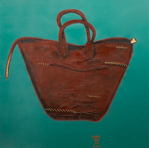 곽태임, magic bag, mixed media on paper, 75x75cm, 2019